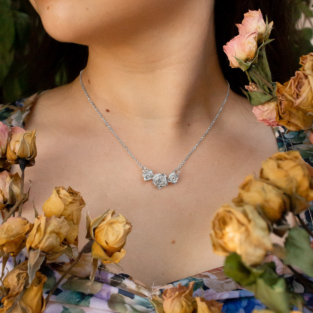Colgante Rosas plata