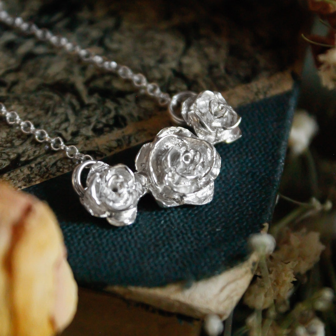 Colgante Rosas plata