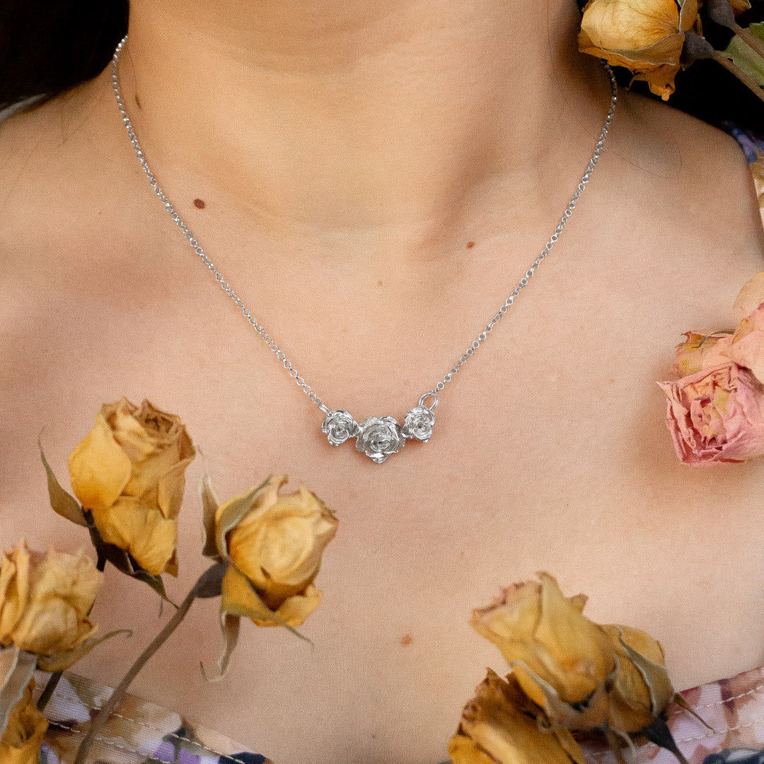 Colgante Rosas plata