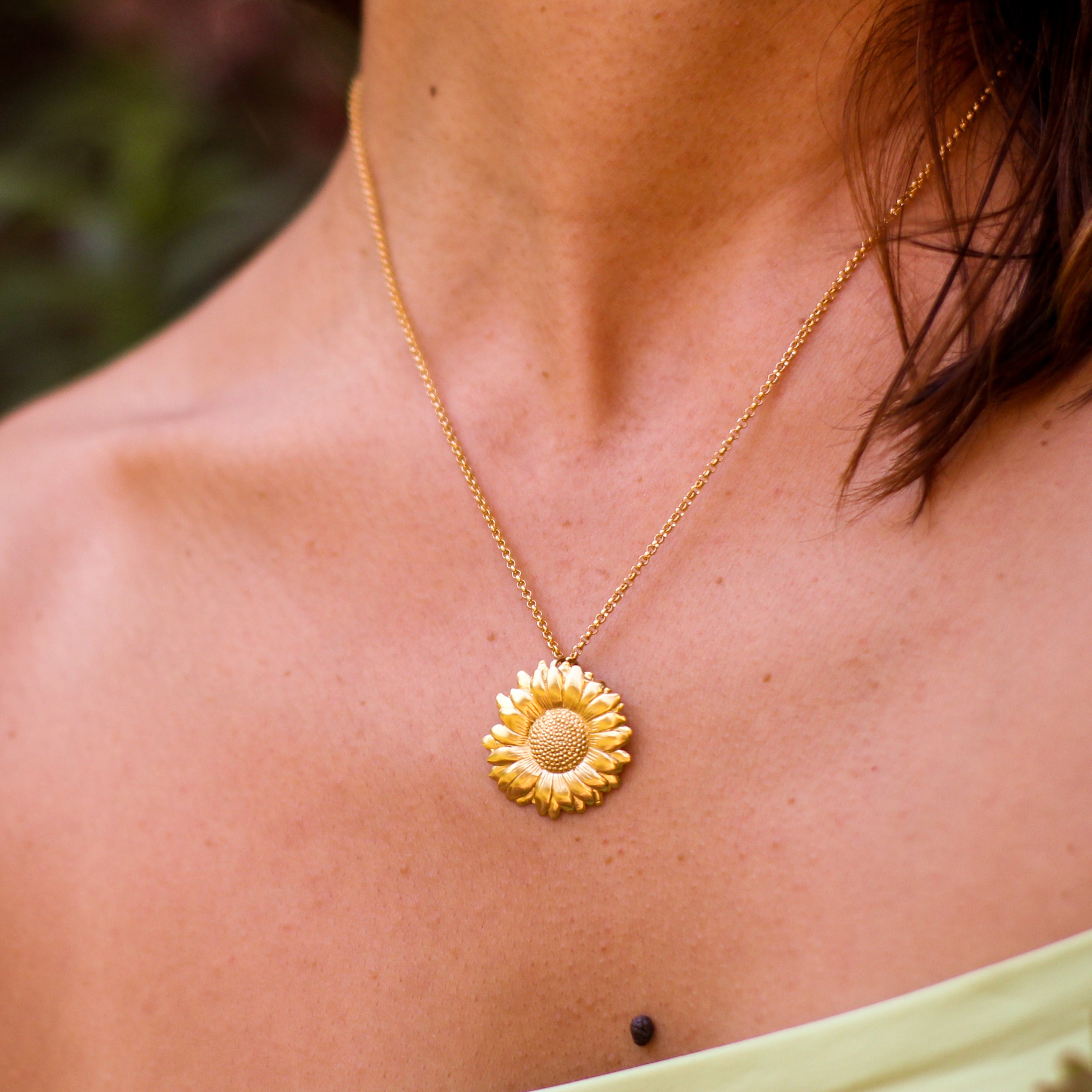 Colgante Girasol Dorado